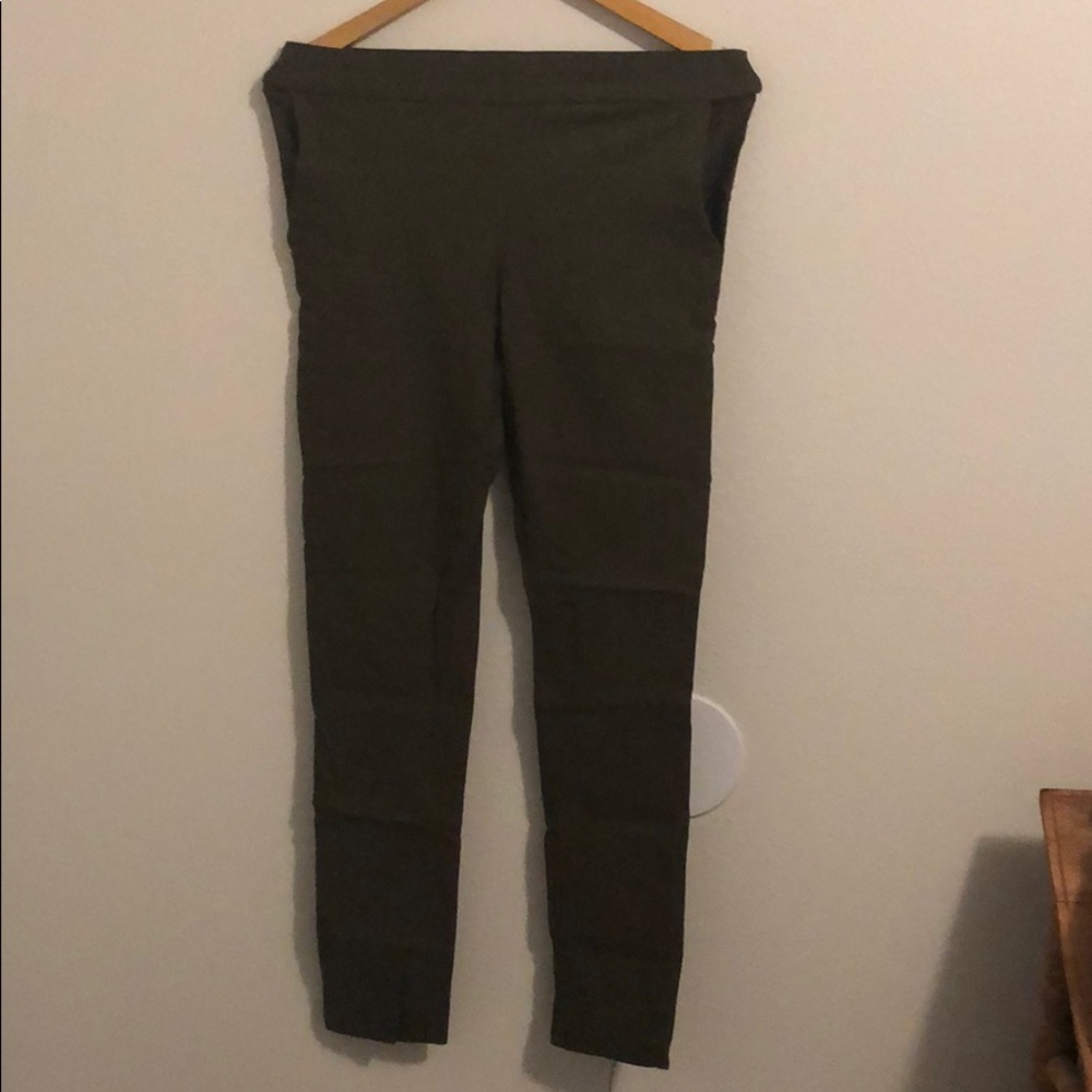 Olive green dress pant leggings